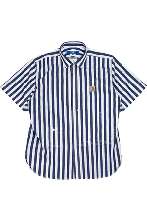 JUNYA WATANABE Camicia x Carhartt in blu e bianco