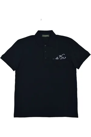 VALENTINO Polo Nera Uomo Cotone Logo Mod.MV0MH01M47C0NO
