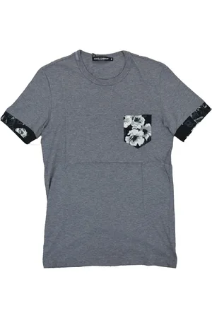 Dolce & Gabbana T-shirt Grigia Uomo Cotone Mod. G8FX9TG7FTWS9000