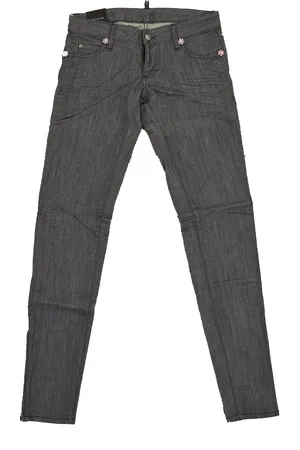 Dsquared2 2 Super Slim Jean Grigio Donna Cotone Bottoni Mod.S75LA0421S30260093
