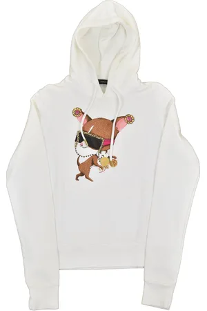 Dsquared2 2 Felpa Cappuccio Cotone Donna Bianca Mod. S75GP0261S25034010