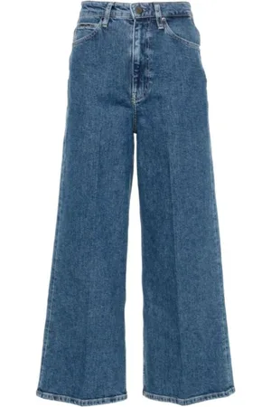 Calvin Klein Jeans HIGH RISE WIDE ANKLE BLUE
