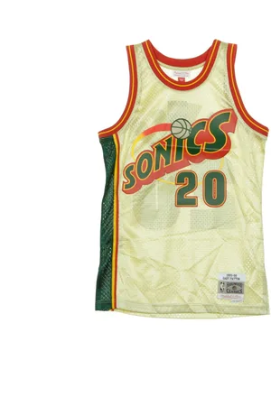 Mitchell & Ness Canotta Basket Uomo Nba Swingman Jersey Gary Payton No.20 1995-96 Seasup Gold