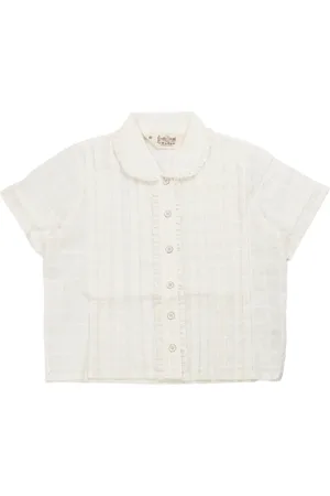 Brain Dead Mercado Square Button Up Shirt in White