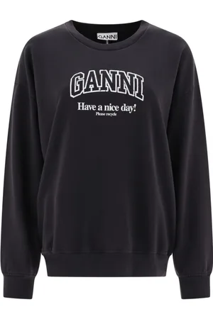 Ganni Felpa a girocollo con logo