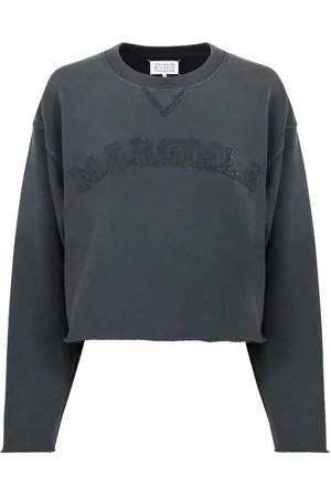 Maison Margiela Felpa in cotone con logo applicato