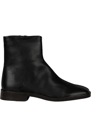 LEMAIRE Piped Zipped Boots in Black