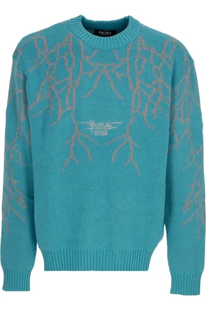 Phobia Maglione Uomo Dark Jacquard Lightning and Logo Jumper