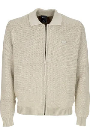 Huf Cardigan Uomo Anton Zip Overdyed Sweater