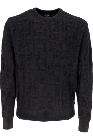 Huf Maglione Uomo Interlaced Jacquard Overdyed Crew