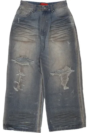 Acupuncture Jeans Uomo Ripped Jeans Blue