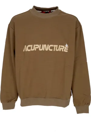 Acupuncture Felpa Leggera Girocollo Uomo Shadow Bear Crewneck Khaki