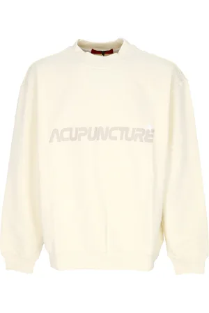 Acupuncture Felpa Leggera Girocollo Uomo Shadow Bear Crewneck Cream