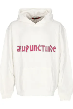 Acupuncture Felpa Leggera Cappuccio Uomo Flying Emblem Hoodie White