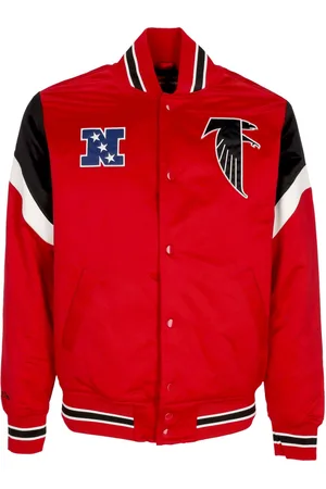 Mitchell & Ness Giubbotto Bomber Uomo Nfl Heavyweight Satin Jacket Atlfal