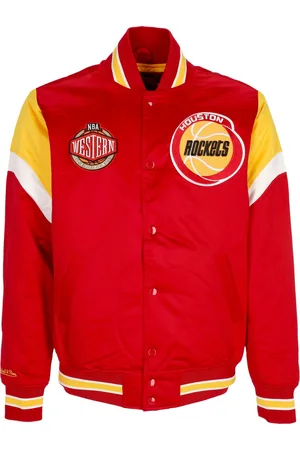 Mitchell & Ness Giubbotto Bomber Uomo Nba Heavyweight Satin Jacket Houroc