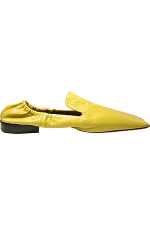 Bottega Veneta Scarpe Donna Mocassini in pelle-Punta quadrata-Suola in cuoio