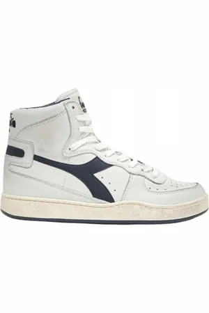Diadora Adulto unisex HERITAGE_MI_BASKET_USED_BIANCO/BLU