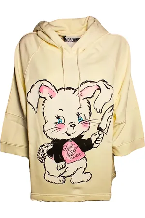 Moschino Felpa Donna Felpa con Cappuccio-Stampa coniglio avanti