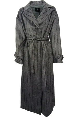 CRISTINAEFFE Cappotto Donna Cappotto Gessato Grigio