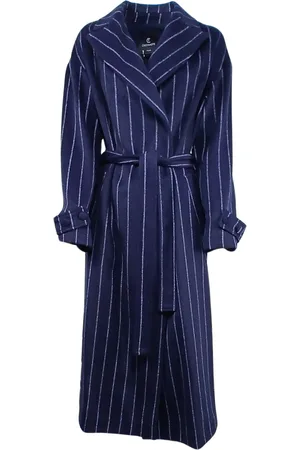 CRISTINAEFFE Cappotto Donna Cappotto Gessato Blu