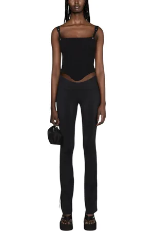 Palm Angels Leggings Donna svasati a righe