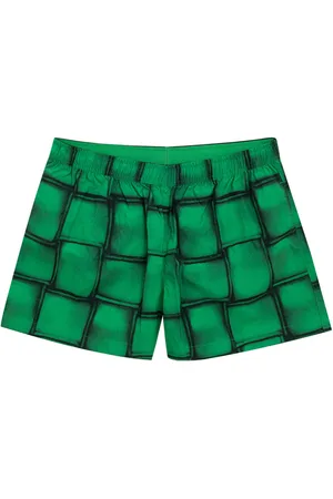 Bottega Veneta Boxer Mare con Stampa Cassette