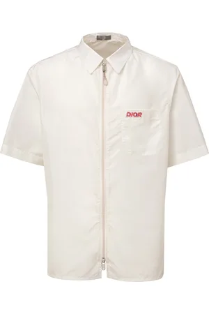 Dior Camicia Mezza Manica con Zip in con Logo