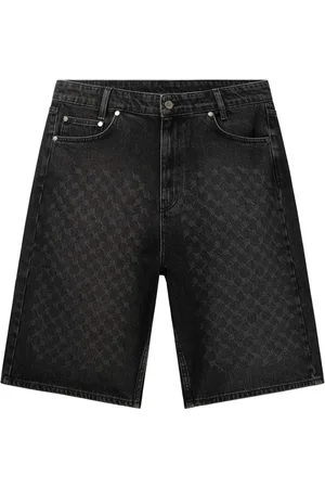 Daily paper Bermuda laser monogram denim shorts