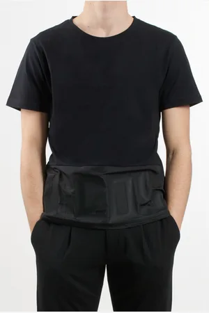 GCDS T-SHIRT BAND LOGO NYLON REGULAR T-SHIRT