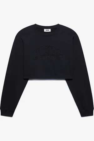 GCDS FELPA LOUNGE LOGO CROP CREWNECK