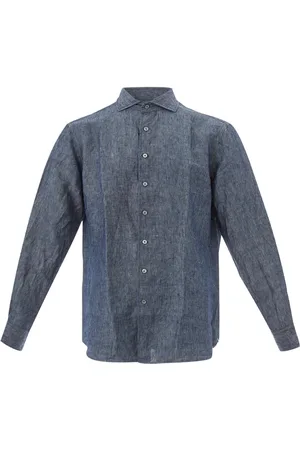 LARDINI Camicia Effetto Denim
