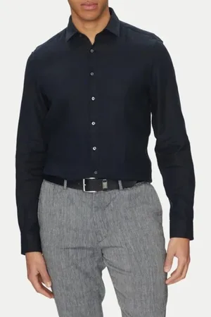 Calvin Klein CAMICIA LINEN SOLID SLIM SHIRT