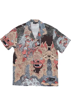 DOLLY NOIRE Camicia Manica Corta Uomo Barong and Rangda Bowling Shirt