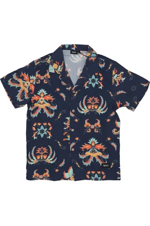 DOLLY NOIRE Camicia Manica Corta Uomo Traditional Batik Bowling Shirt