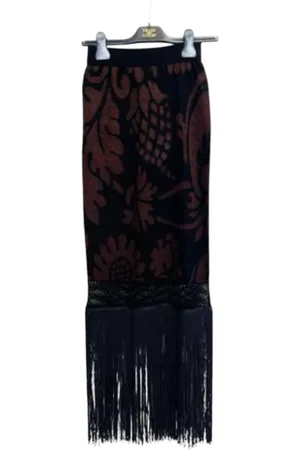 Trash and Luxury Gonna corta in maglia fantasia Donna con frange sotto