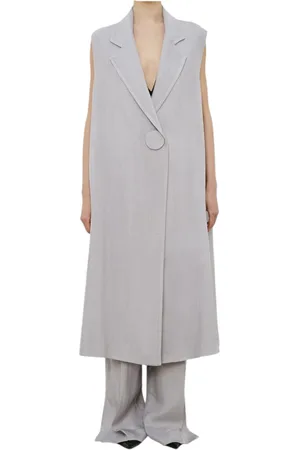 MEIMEIJ Vestito lungo smanicato Donna chiusura con maxi bottone