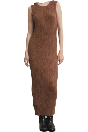 AKEP Vestito lungo costine Donna lurex