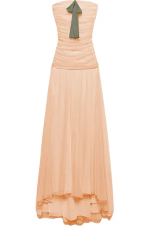 ANIYE BY Vestito lungo decollete RAQUEL Donna in tulle con fiocco a contrasto