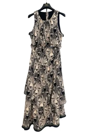 Trash and Luxury Vestito lungo fantasia lion Donna aperture sui fianchi
