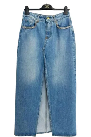 Trash and Luxury Gonna jeans chiaro Donna con applicazioni sulla tasca