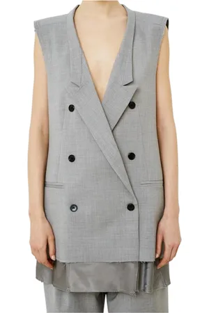 MEIMEIJ Gilet lungo Donna doppiopetto