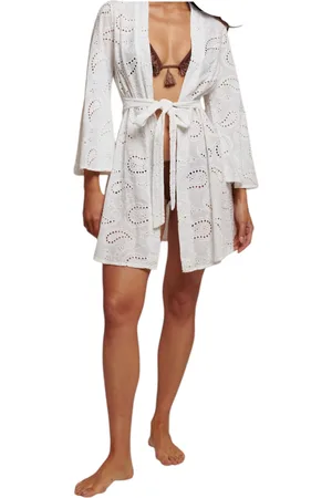 Bikini mima Kimono corto con cintura Donna in pizzo sangallo