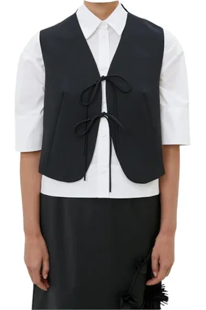 MEIMEIJ Gilet crop Donna plisse sul retro