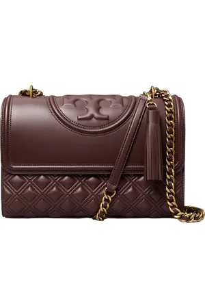 Tory Burch Borse a spalla donna - fleming convertible shoulder bag - bordeaux