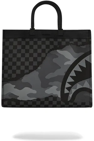 Sprayground Borse tote donna - split up camo tear tortuga tote - nero