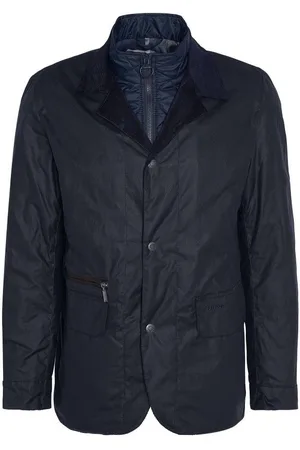 Barbour Giacche impermeabili uomo - craster wax jacket - blu
