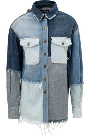 Retrofete Camicia/Giacca Overfit Patchwork in Denim