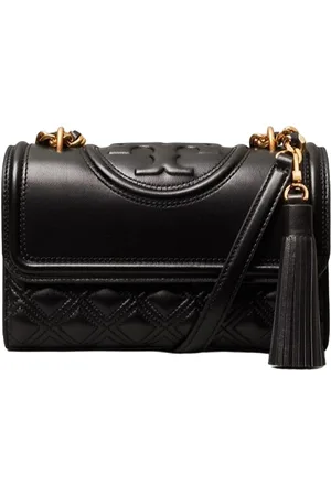 Tory Burch Borse a spalla donna - fleming small convertible shoulder bag - nero