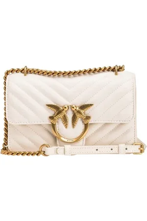 Pinko Borse a spalla donna - love one mini dc sheep nappa - bianco